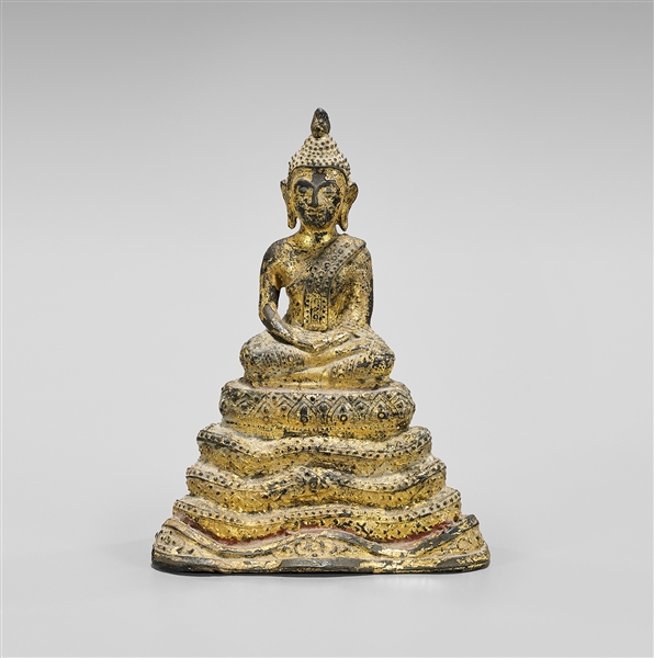 Thai Gilt Bronze Seated Buddha