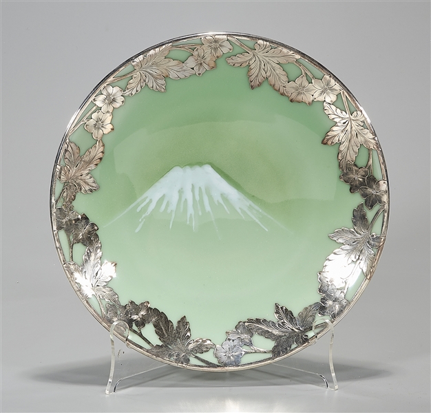 Japanese Silver Mounted Plate