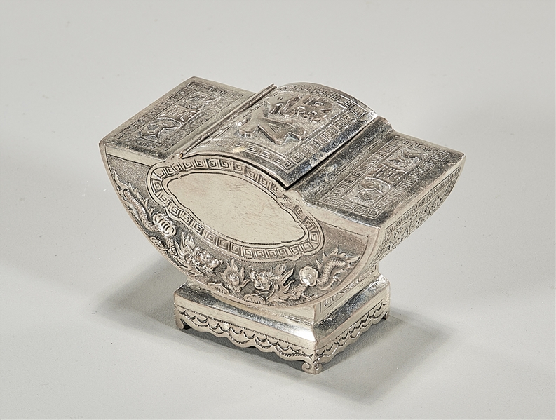 Chinese Silver Dragon Box
