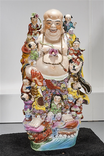 Chinese Enameled Porcelain Budai