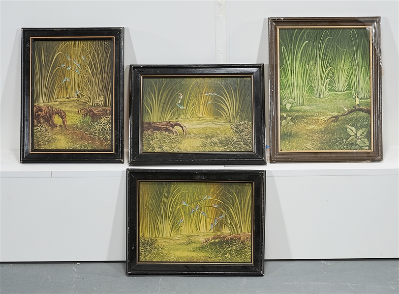 Group of Four Contemporary Paintings