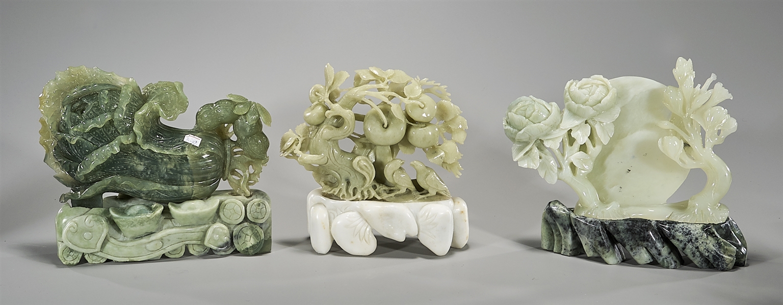 Group of Five Various Chinese Hardstone Carvings