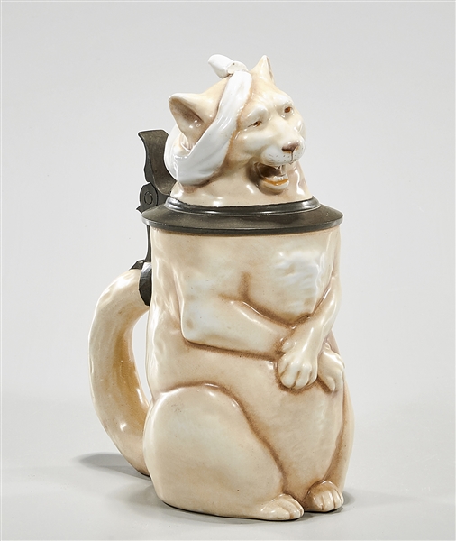 German Musterschutz "Cat with Hangover" Figural Stein 