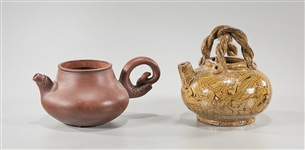 Chinese Yixing and Glazed Ceramic Teapots