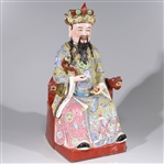 Chinese Porcelain Emperor Statue