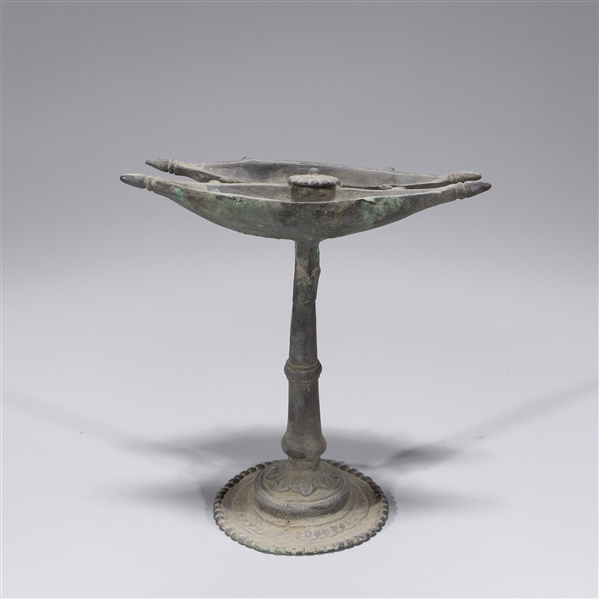 Antique Indian Bronze Lamp