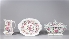 Three Pieces of James Kent Old Foley Chinese Rose Porcelain