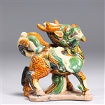 Chinese Tang Style Sancai Glazed Qilin Figure