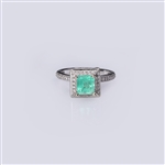 Stunning Emerald and Diamond 14k Ring