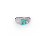 Gorgeous 14k Diamond & Emerald Ring