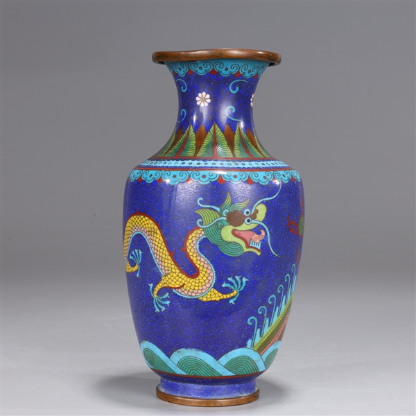 Antique Chinese Cloisonne Dragon Vase