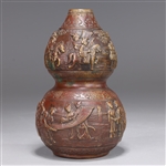 Chinese Double-Gourd Bronze Vase