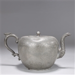 Antique Chinese Kut Hing Swatow Pewter Teapot