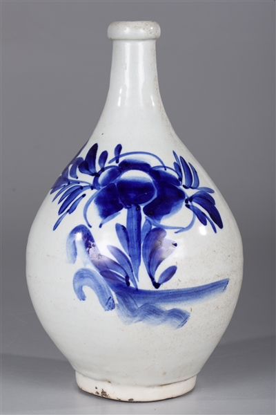 Antique Japanese Ceramic Meiping Tokkuri Saki Bottle