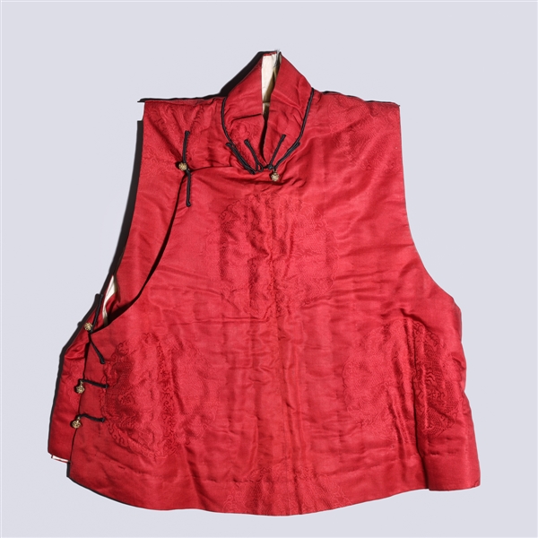 Chinese Style Silk Embroidered Vest