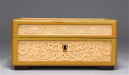 Chinese Covered Lacquer & Paint Wood Box