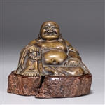 Chinese Bronze Seated Budai