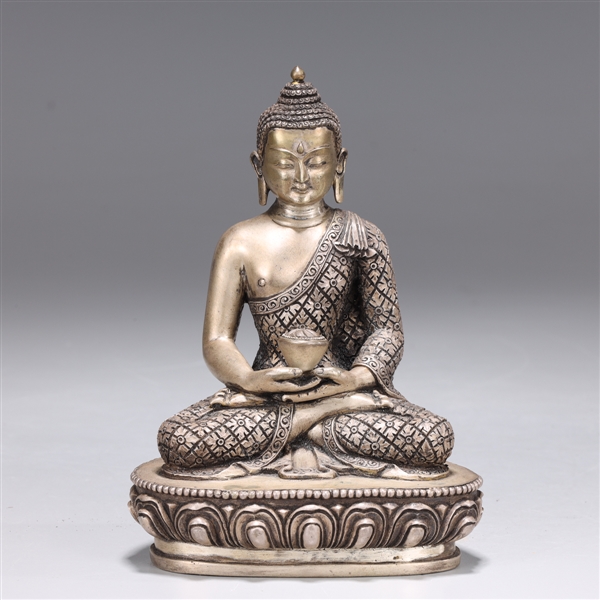 Nepalese Silver Figure of Buddha