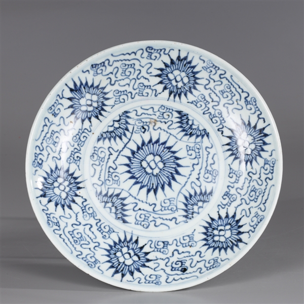 Antique Blue & White Porcelain Dish