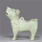 Chinese Green Glazed Ceramic Dog