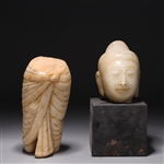 Two Antique Indian Marble Carvings