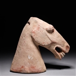Chinese Pottery Model of Horse Head