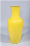 Large Yellow Ground Chinese Porcelain Vase