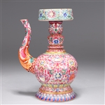 Elaborate Chinese Enameled Porcelain Ewer