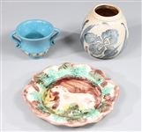 Group of Three Vintage Ceramics, Continental Faience, Billee Vier