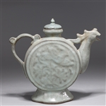 Chinese Celadon Glazed Ceramic Phoenix Ewer