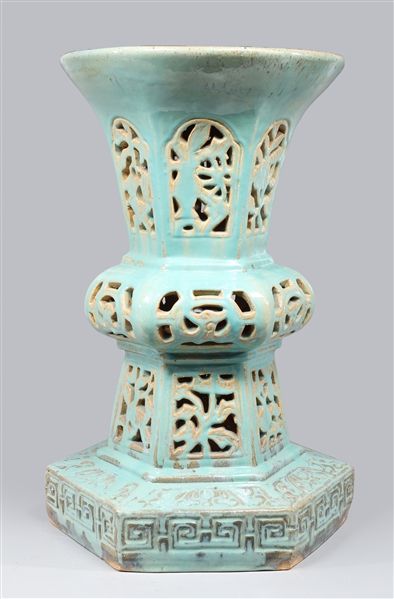 Elaborate Chinese Glazed Ceramic Garden Seat