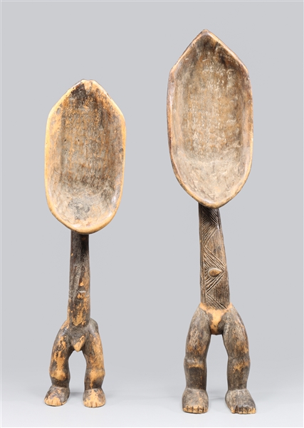 Group of Two Carved Tribal Ceremonial Spoons