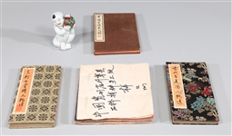 Group of Five Chinese Ephemera and Porcelain Collection