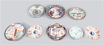 Group of Eight Imari Famille Rose Collection