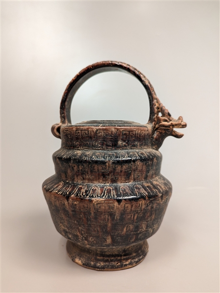 Song/Jin-Style Brown Glazed Pottery Ewer