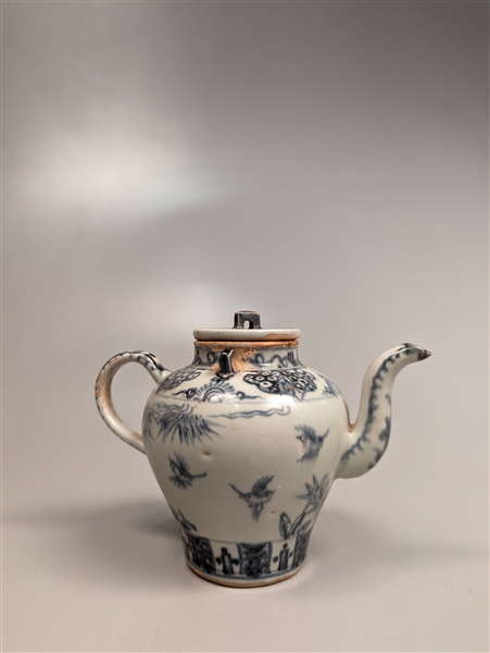 Small Ming-Style Blue and White Teapot