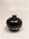 Chinese Blue Monochrome Porcelain Bulbous Vase