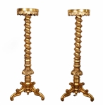 Pair Italian Giltwood Plant Stands