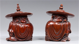 Pair Chinese Carved Figures
