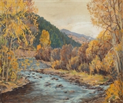 River Landscape, Attributed