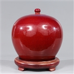 Ox Blood Covered Jar
