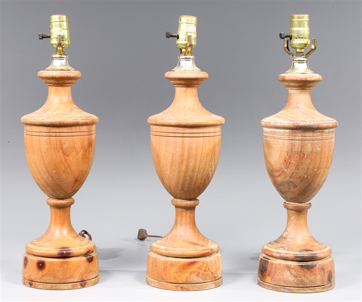 Group of Three Vintage Urn Table Lamps