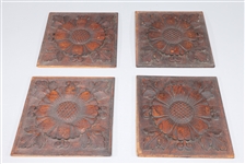 Group of Four Vintage Carved Panels