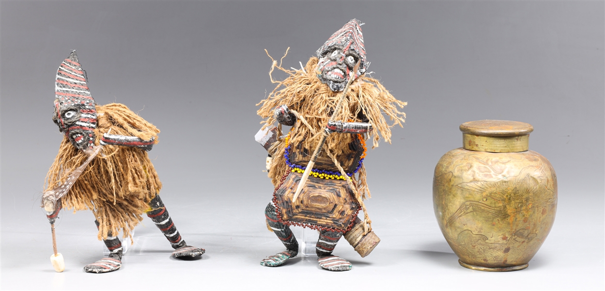 Group of Three Vintage Figures and Urn