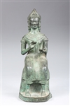 Antique Cambodian Bronze Seated Figure