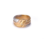 18k Tricolor Gold & Diamond Ring