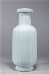 Chinese Celadon Glazed Fluted Porcelain Vase