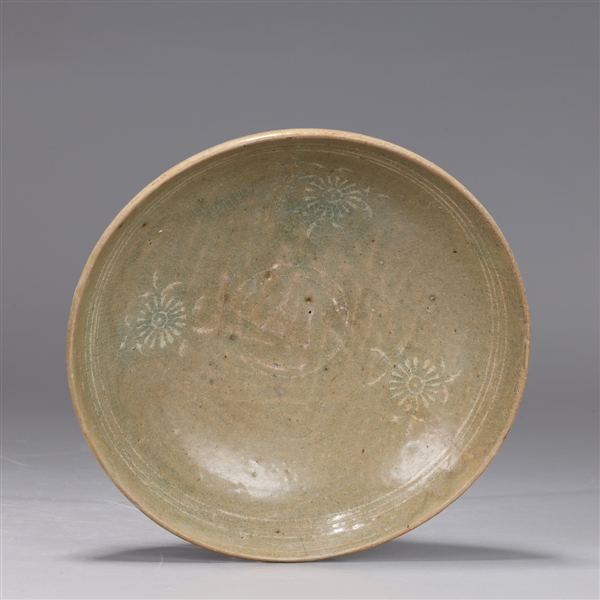Korean Celadon Glazed Shallow Bowl
