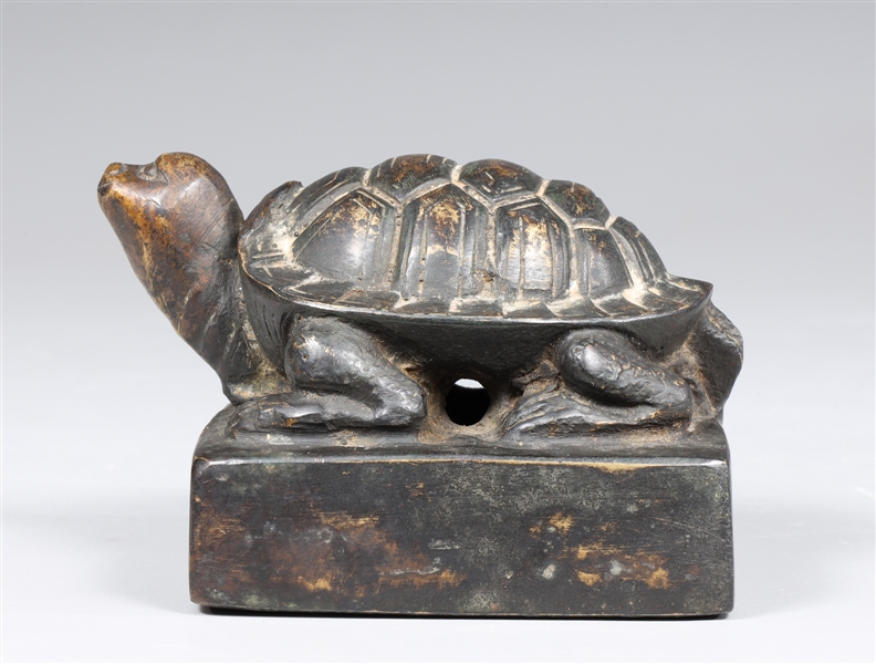 Korean Bronze Turtle Form Seal