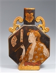 Chinese Porcelain Imitating Lacquer Flask